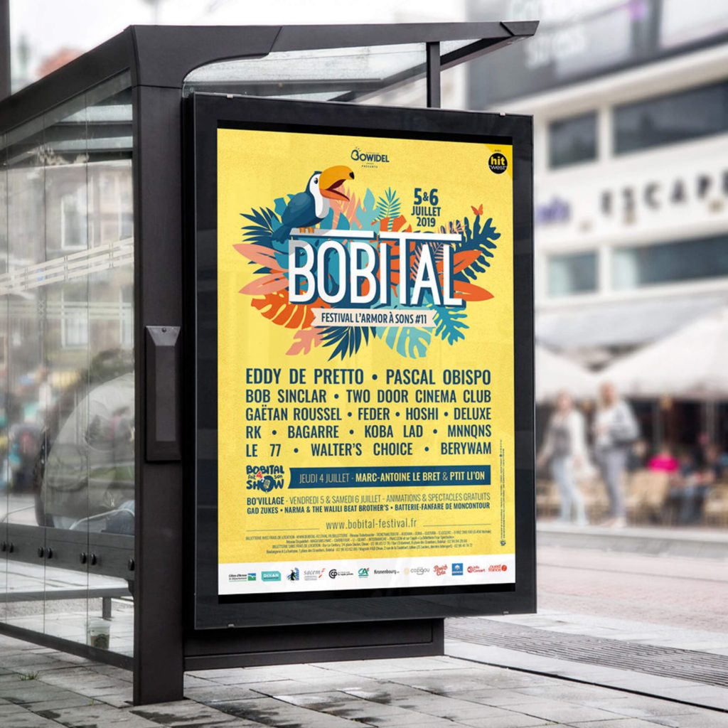 Festival Bobital, création de l'affiche de l'édition 2019 par Shebam !