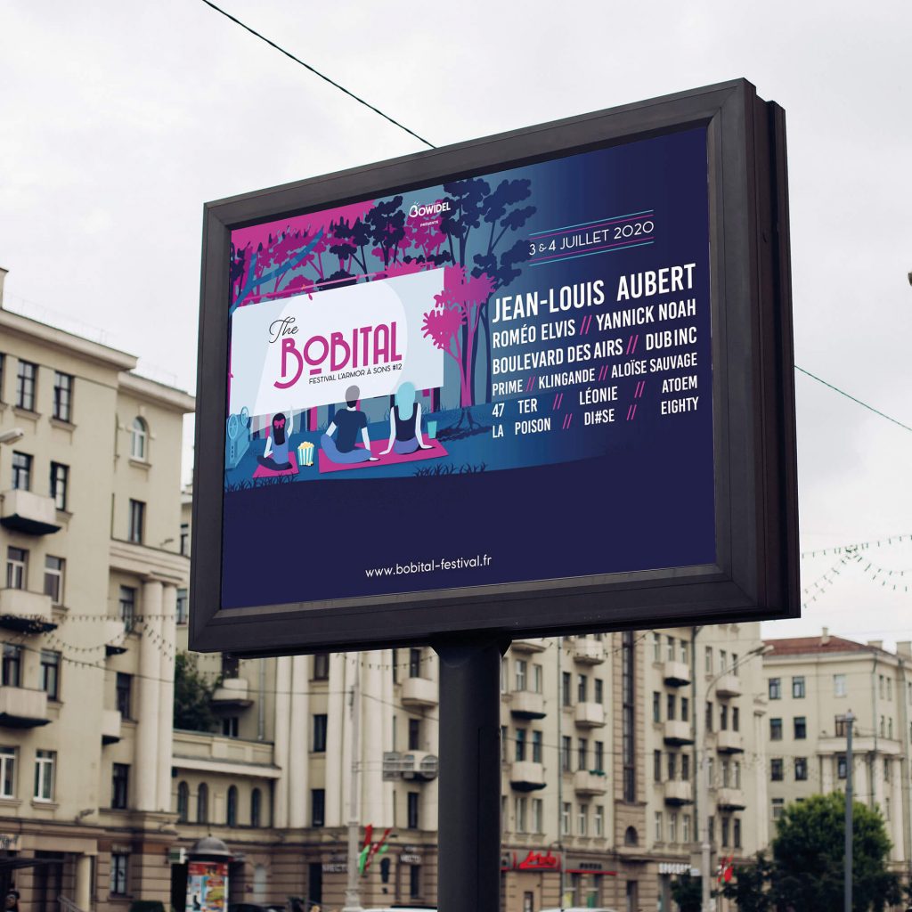 Festival Bobital, création de l'affiche de l'édition 2020 par Shebam !