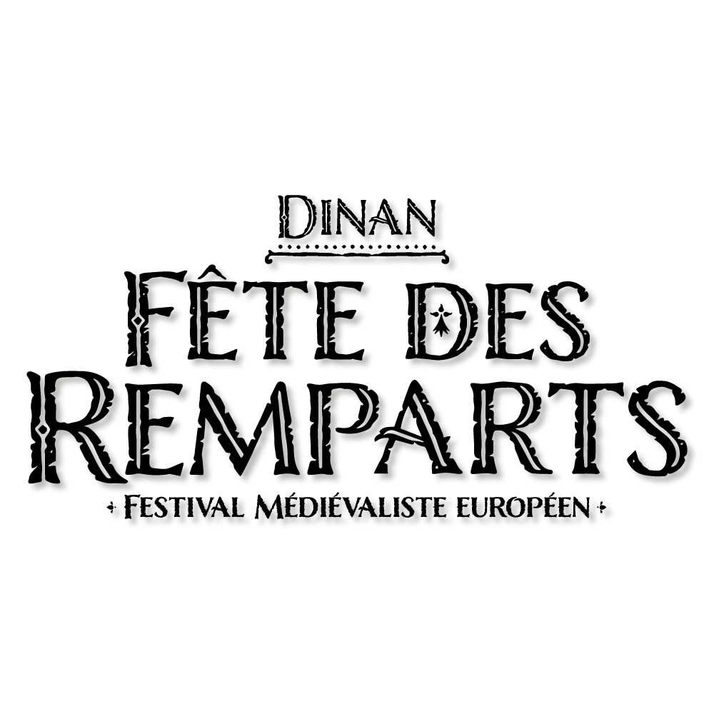 Fêtes des remparts Dinan cette association a été accompagnée par l'agence de communication SHEBAM - Logo en noir