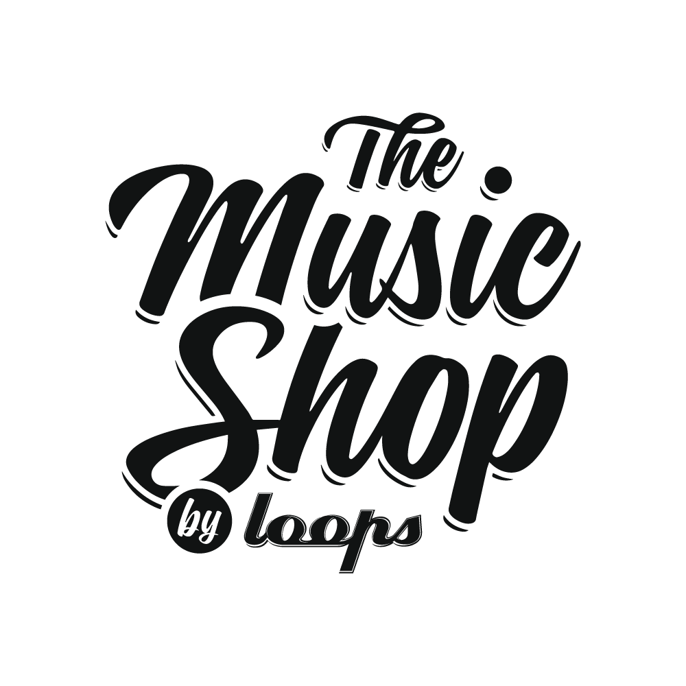 Loops The Music Shop cette entreprise a été accompagnée par l'agence de communication SHEBAM - Logo en noir