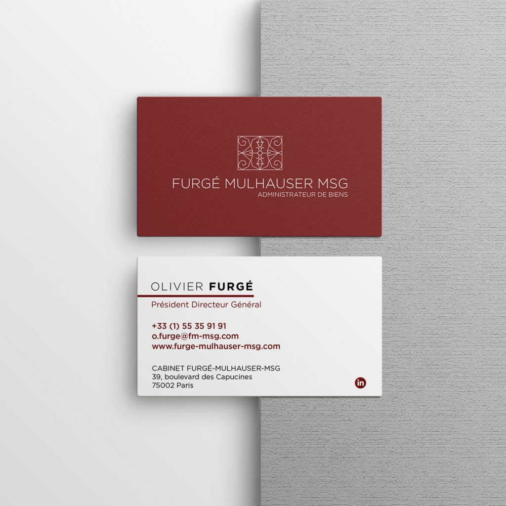 Refonte de l'identité visuelle, du logo du Cabinet Furgé Mulhauser MSG par Shebam